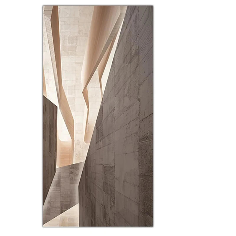 Modern Abstract Architectural Sunrise Wall Art Fine Art Canvas Prints Pictures For Contemporary Loft Apartment Home Office Foyer Art Decor