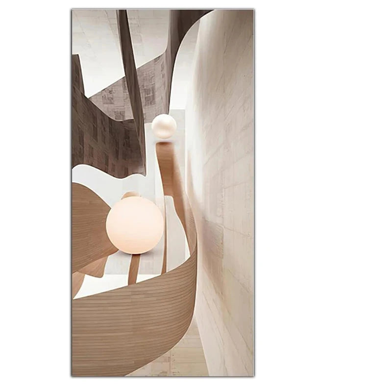 Modern Abstract Architectural Sunrise Wall Art Fine Art Canvas Prints Pictures For Contemporary Loft Apartment Home Office Foyer Art Decor