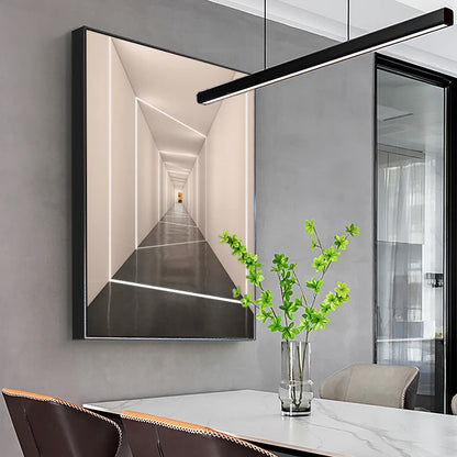 Modern Abstract Architectural Wall Art Fine Art Canvas Prints Visual Space Extension Pictures For Living Room Reception Studio Foyer Art Decor