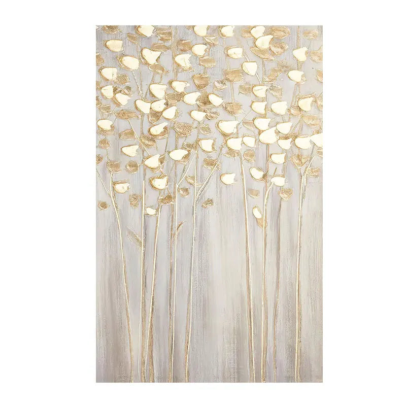 Modern Abstract Auspicious Golden Money Tree Wall Art Fine Art Canvas Prints Posters Pictures For Living Room Dining Room Bedroom Art Decor