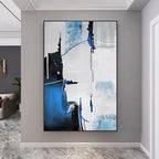 Modern Abstract Black Blue Gray Wall Art Fine Art Canvas Prints Pictures For Living Room Dining Room Foyer Art For Contemporary Interiors
