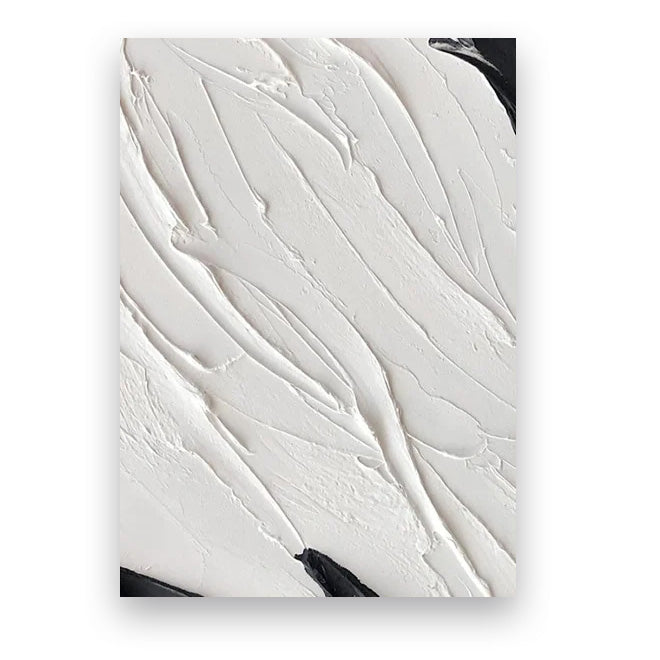 Modern Abstract Black & White Minimalist Wall Art Fine Art Canvas Prints Textural Design Pictures For Modern Loft Apartment Home Office Decor