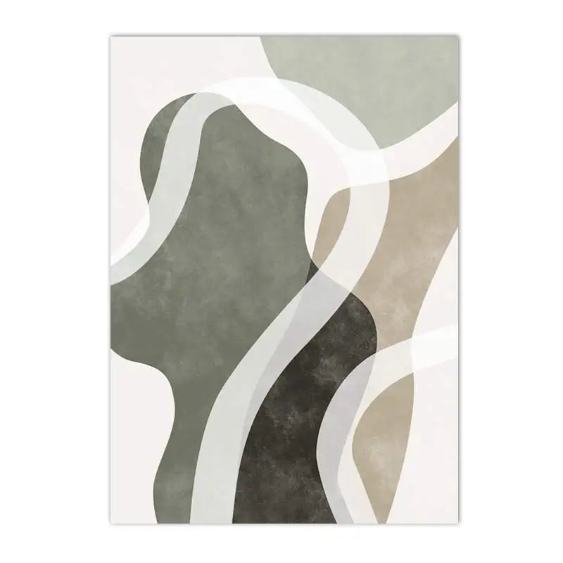 Modern Abstract Botanical Line Art Fine Art Canvas Prints Pastel Green Gray Beige Pictures For Living Room Dining Room Bedroom Art Decor 2025
