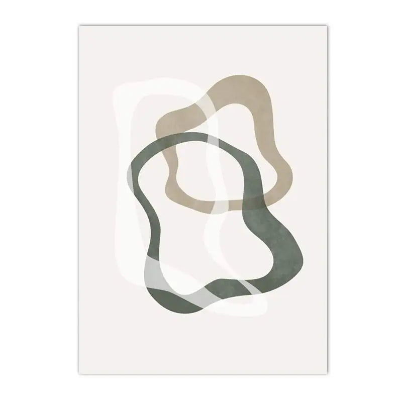 Modern Abstract Botanical Line Art Fine Art Canvas Prints Pastel Green Gray Beige Pictures For Living Room Dining Room Bedroom Art Decor 2025