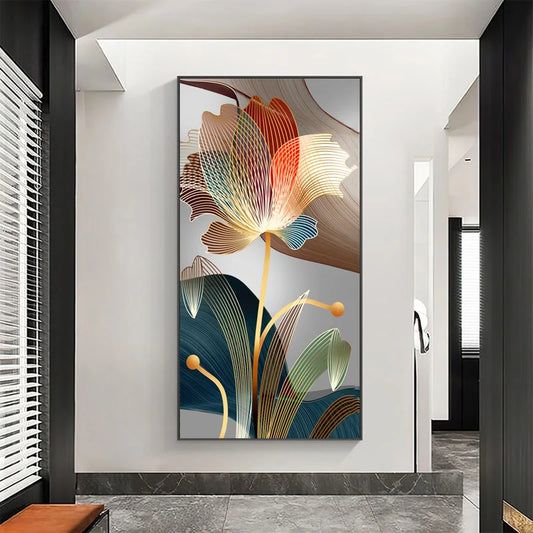 Modern Abstract Botanical Wall Art Fine Art Canvas Prints Colorful Contemporary Floral Art For Kitchen Living Room Dining Room Art For Modern Apartment Decor