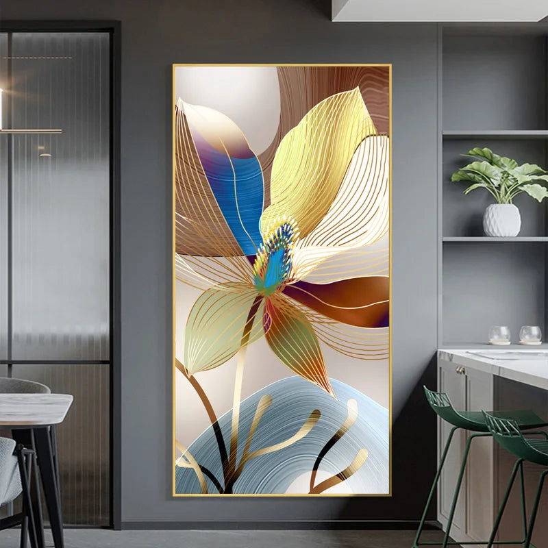 Modern Abstract Botanical Wall Art Fine Art Canvas Prints Colorful Contemporary Floral Art For Kitchen Living Room Dining Room Art For Modern Apartment Decor