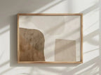 Modern Abstract Brown Beige Minimalist Nordic Wall Art Fine Art Canvas Print Picture For Living Room Dining Room Subtle Bedroom Decor
