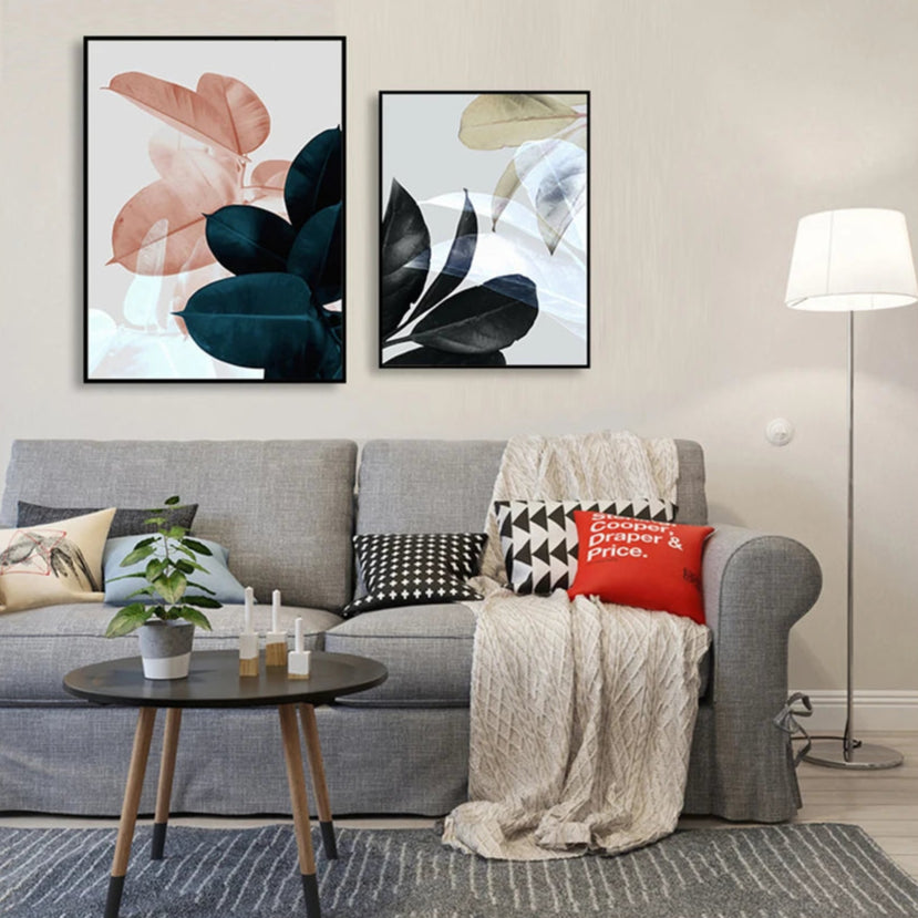 Modern Abstract Colorful Botanical Wall Art Fine Art Canvas Prints Pictures For Living Room Dining Room Bedroom, Art For Modern Living 2025