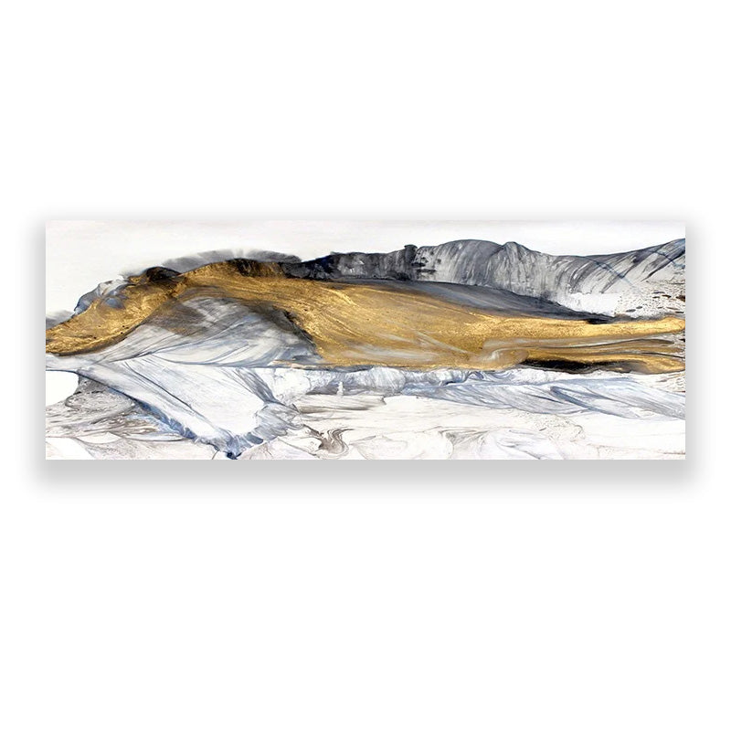 Modern Abstract Design Wide Format Wall Art Fine Art Canvas Print Horizontal Format Picture For Above The Sofa Art For Above The Bed