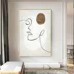 Modern Abstract Figure Art Line Art Wall Art Fine Art Canvas Prints Minimalist Pictures For Bedroom Living Room Art For Contemporary Interiors