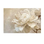 Modern Abstract Floral Canvas Wall Art Fine Art Canvas Print Beige White Botanical Picture For Living Room Bedroom Dining Room Decor