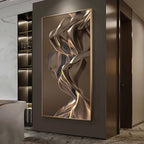 Modern Abstract Flowing Liquid Silk Wall Art Fine Art Canvas Prints Poster Pictures For Living Room Entranceway Foyer Light Luxury Home Office Decor