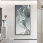 Modern Abstract Flowing Liquid Silk Wall Art Fine Art Canvas Prints Poster Pictures For Living Room Entranceway Foyer Light Luxury Home Office Decor