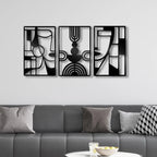 Modern Abstract Geometric Face Metal Wall Art 3d Wrought Iron Plaques For Living Room Dining Room Bedroom Creative Nordic Wall Decorations