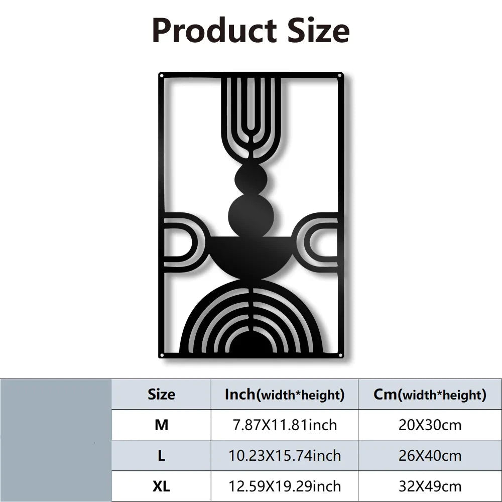 Modern Abstract Geometric Face Metal Wall Art 3d Wrought Iron Plaques For Living Room Dining Room Bedroom Creative Nordic Wall Decorations