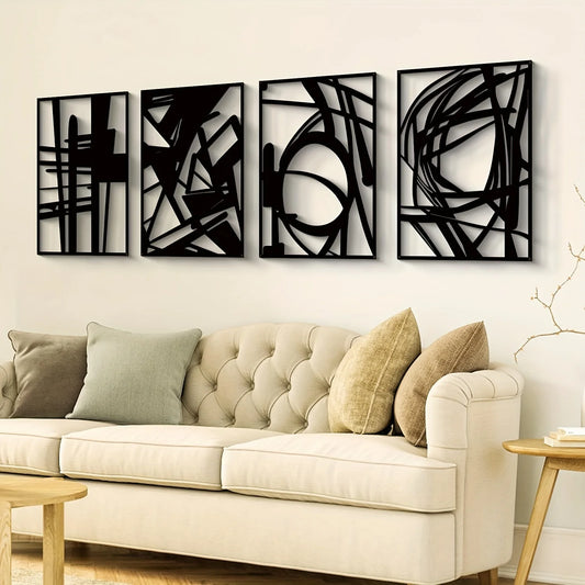 Modern Abstract Iron Art Wall Art 3D Metal Sculpture Wall Decoration For Living Room Dining Room Creative Contemporary Nordic Home Decor