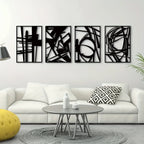 Modern Abstract Iron Art Wall Art 3D Metal Sculpture Wall Decoration For Living Room Dining Room Creative Contemporary Nordic Home Decor