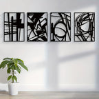 Modern Abstract Iron Art Wall Art 3D Metal Sculpture Wall Decoration For Living Room Dining Room Creative Contemporary Nordic Home Decor