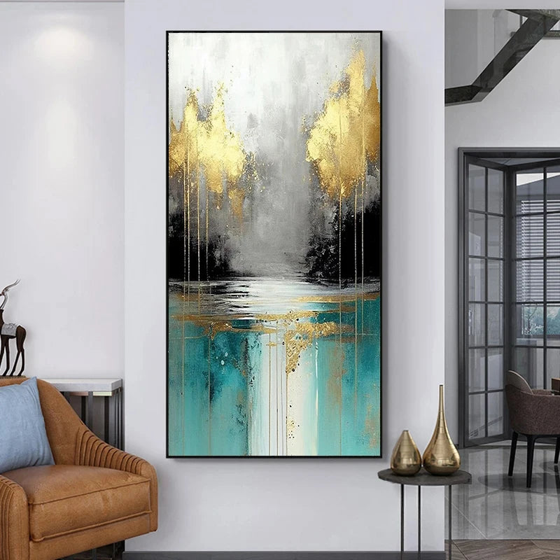 Modern Abstract Landscapes Wall Art Fine Art Canvas Prints Pictures For Light Luxury Living Room Dining Room Home Office Foyer Art Decor 2025