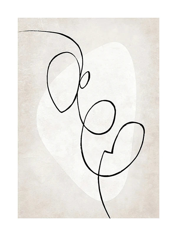 Modern Abstract Line Art Figure Art Gallery Wall Art Fine Art Canvas Prints Minimalist Lifestyle Pictures For Living Room Bedroom Art Decor