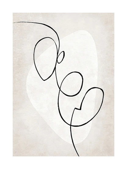 Modern Abstract Line Art Figure Art Gallery Wall Art Fine Art Canvas Prints Minimalist Lifestyle Pictures For Living Room Bedroom Art Decor