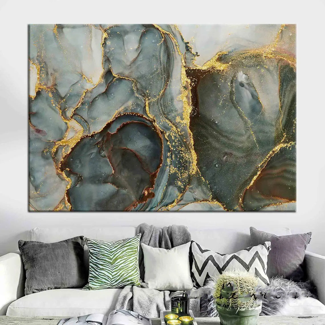 Large Format Abstract Marble Print Wall Art Fine Art Canvas Prints Abstract Pictures For Living Room Bedroom Dining Room Art Decor