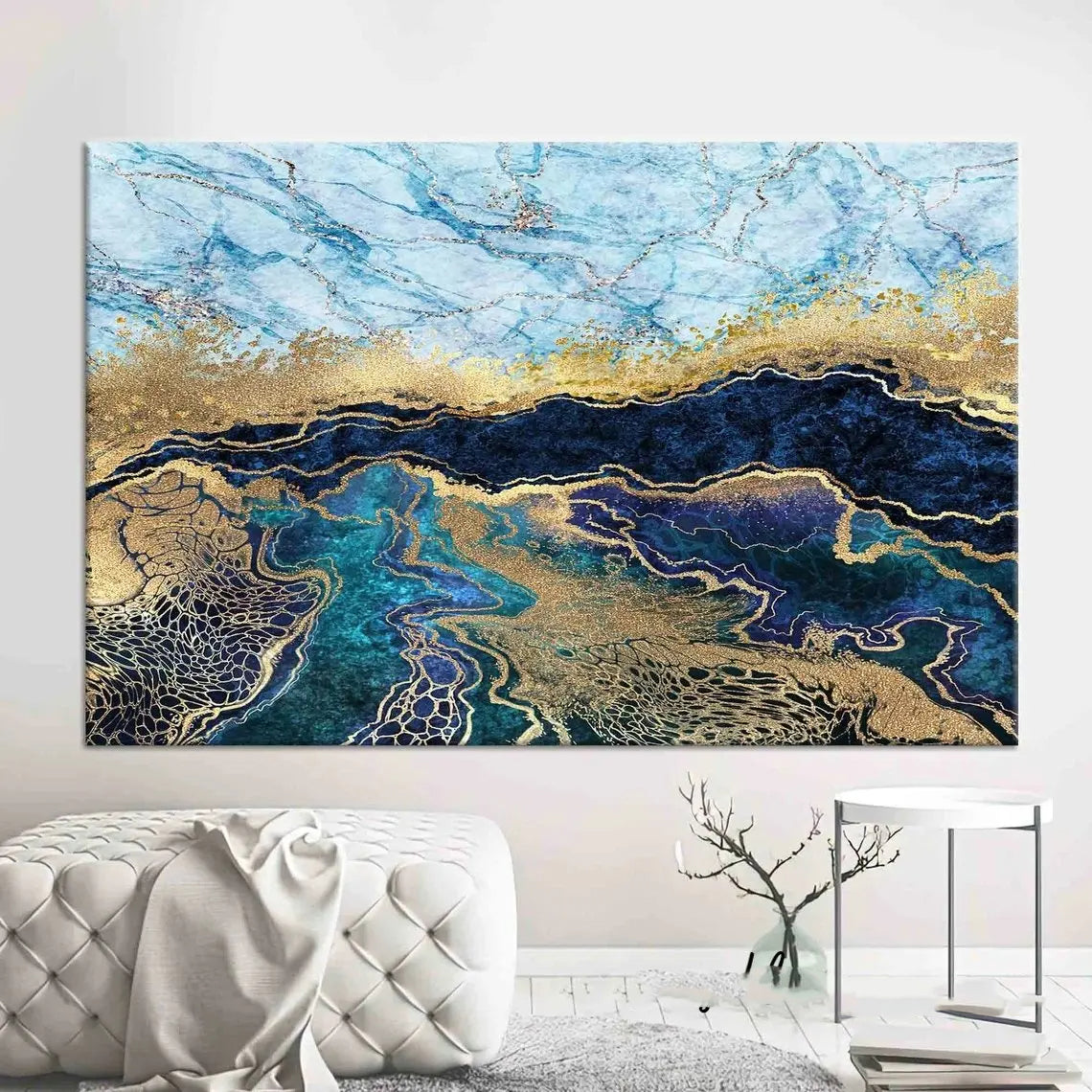 Large Format Abstract Marble Print Wall Art Fine Art Canvas Prints Abstract Pictures For Living Room Bedroom Dining Room Art Decor