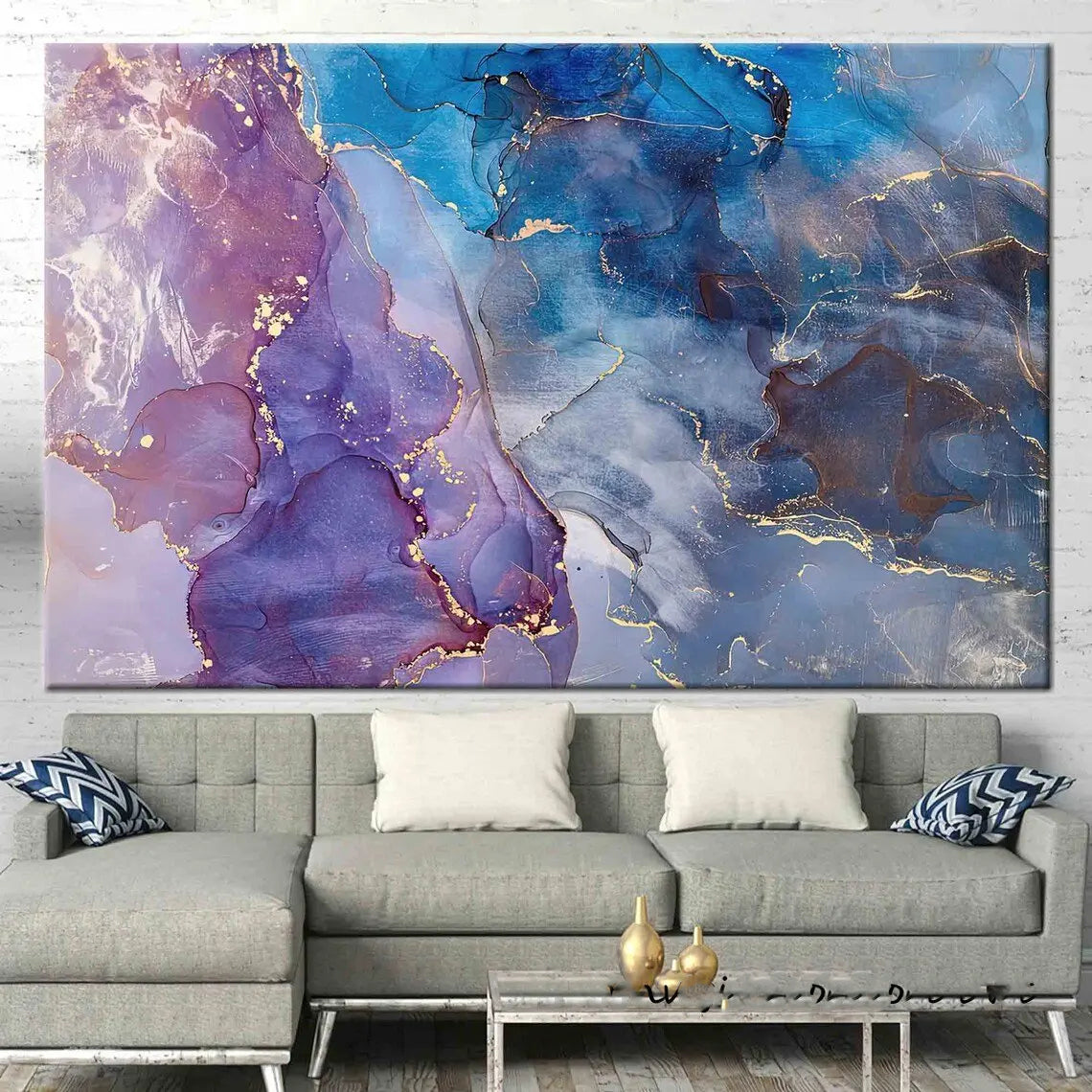 Modern Abstract Marble Print Wall Art Fine Art Canvas Prints Large Format Pictures For Living Room Bedroom Dining Room Art Decor