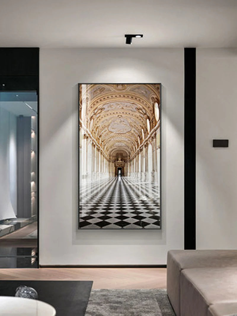 Modern Abstract Minimalist Arches Architecture Wall Art Fine Art Canvas Prints Pictures For Entrance Hall Foyer Living Room Home Office Decor