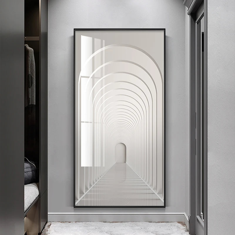Modern Abstract Minimalist Arches Architecture Wall Art Fine Art Canvas Prints Pictures For Entrance Hall Foyer Living Room Home Office Decor