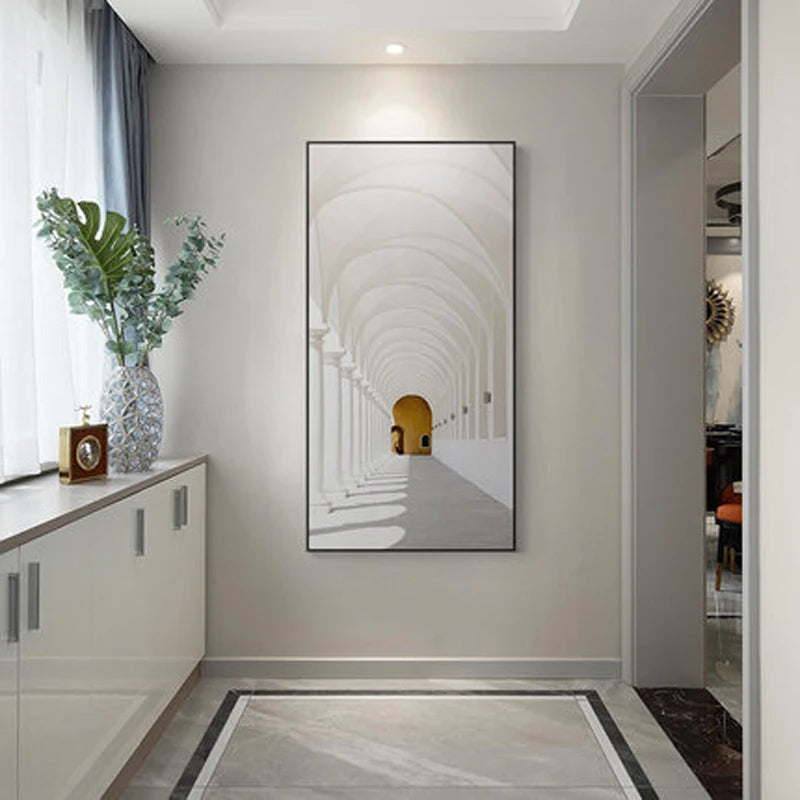 Modern Abstract Minimalist Arches Architecture Wall Art Fine Art Canvas Prints Pictures For Entrance Hall Foyer Living Room Home Office Decor