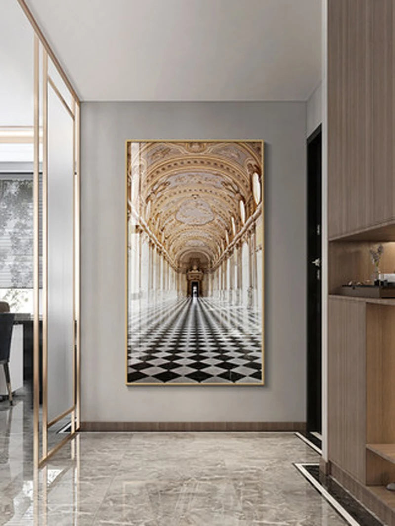 Modern Abstract Minimalist Arches Architecture Wall Art Fine Art Canvas Prints Pictures For Entrance Hall Foyer Living Room Home Office Decor