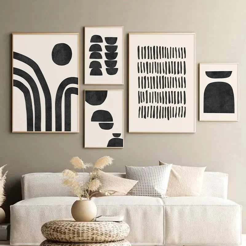 Modern Abstract Minimalist Feminine Body Art Line Art Wall Art Fine Art Canvas Prints Black White Posters Pictures For Contemporary Home Decor