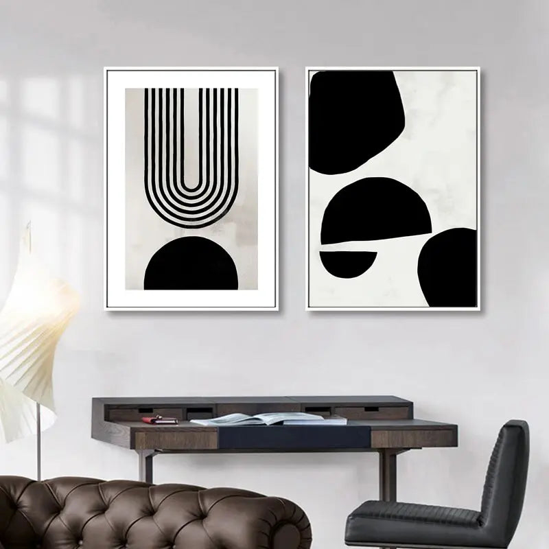 Modern Abstract Minimalist Geometric Wall Art Fine Art Canvas Prints Neutral Colors Pictures For Living Room Bedroom Nordic Art For Contemporary Interiors 2025