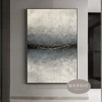 * Hand Painted * Modern Abstract Minimalist Oil Painting Large Format Picture For Contemporary Living Room Wall Decor - Unique Wall Art Hand Painted On Canvas