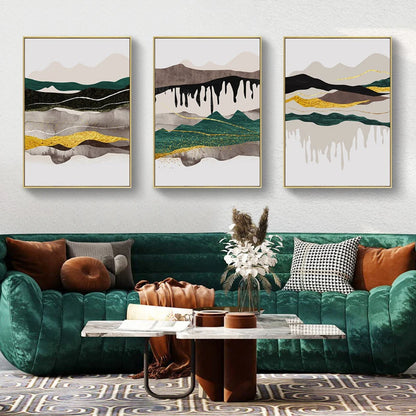 Modern Abstract Mountain Landscape Wall Art Fine Art Canvas Prints Pictures For Modern Apartment Living Room Bedroom Hotel Room Art Decor