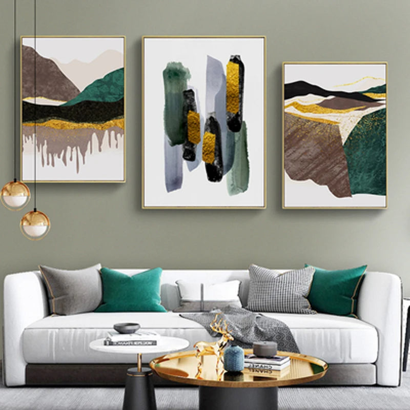 Modern Abstract Mountain Landscape Wall Art Fine Art Canvas Prints Pictures For Modern Apartment Living Room Bedroom Hotel Room Art Decor