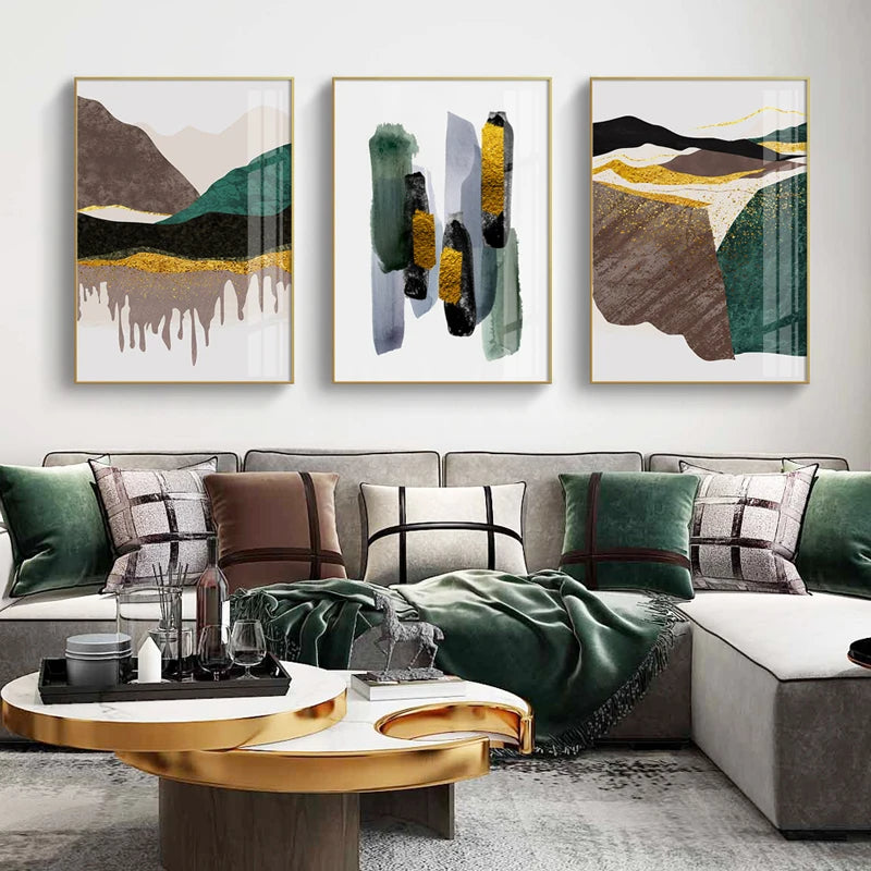 Modern Abstract Mountain Landscape Wall Art Fine Art Canvas Prints Pictures For Modern Apartment Living Room Bedroom Hotel Room Art Decor