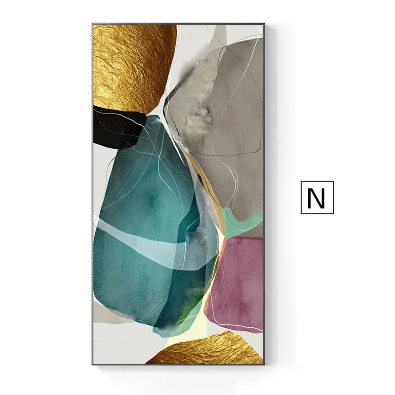 Modern Abstract Nordic Wall Art Fine Art Canvas Prints Posters Colorful Art For Living Room Dining Room Foyer Light Luxury Interior Decoration