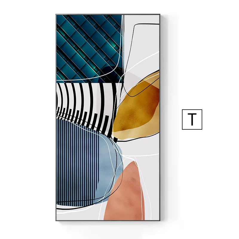Modern Abstract Nordic Wall Art Fine Art Canvas Prints Posters Colorful Art For Living Room Dining Room Foyer Light Luxury Interior Decoration