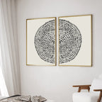 Modern Abstract Radial Dots Wall Art Fine Art Canvas Prints Minimalist Pictures For Living Room Dining Room Bedroom Art For Contemporary Home Decor