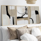 Modern Abstract Scandinavian Wall Art Fine Art Canvas Neutral Tones Living Room Art For Dining Room Bedroom Art For Contemporary Interiors
