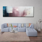 Modern Abstract Shades Of Blue Mauve Purple Wall Art Fine Art Canvas Print Wide Format Picture For Above The Sofa Big Picture For Above The Bed