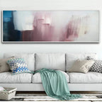 Modern Abstract Shades Of Blue Mauve Purple Wall Art Fine Art Canvas Print Wide Format Picture For Above The Sofa Big Picture For Above The Bed