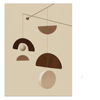 Modern Abstract Surreal Geometry Wall Art Fine Art Canvas Prints Neutral Tones Pictures For Living Room Dining Room Bedroom Art Decor