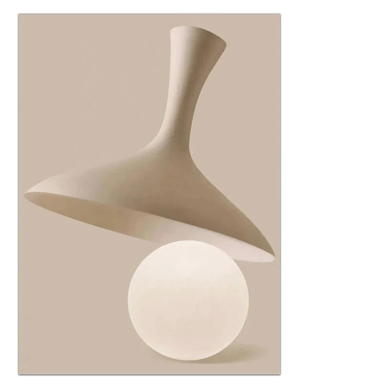 Modern Abstract Surreal Geometry Wall Art Fine Art Canvas Prints Neutral Tones Pictures For Living Room Dining Room Bedroom Art Decor