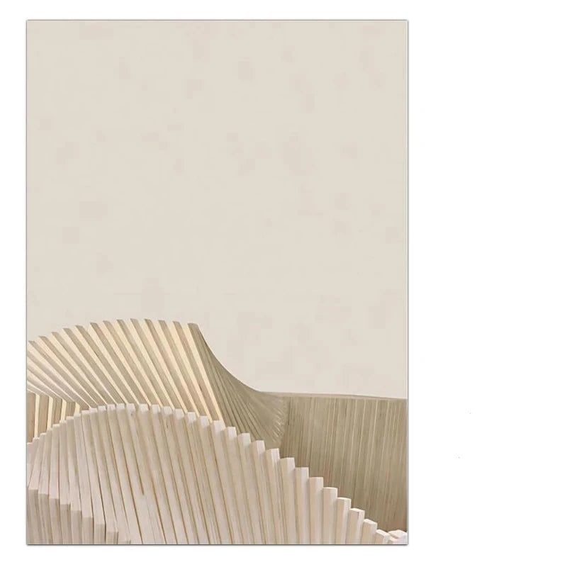 Modern Abstract Surreal Geometry Wall Art Fine Art Canvas Prints Neutral Tones Pictures For Living Room Dining Room Bedroom Art Decor