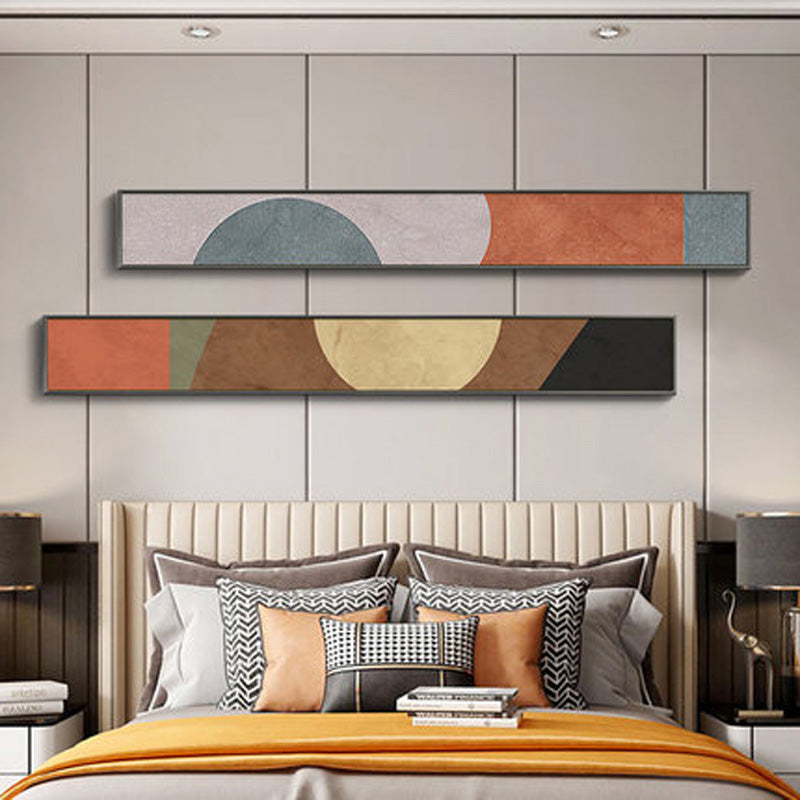 Colorful Tall Abstract Slim Format Wall Art For Modern Living Room ...