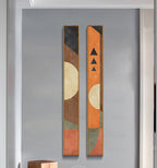 Colorful Tall Abstract Slim Format Wall Art Fine Art Canvas Prints Creative Artwork For Modern Living Room Foyer Bedroom Art Decor