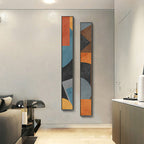 Colorful Tall Abstract Slim Format Wall Art Fine Art Canvas Prints Creative Artwork For Modern Living Room Foyer Bedroom Art Decor
